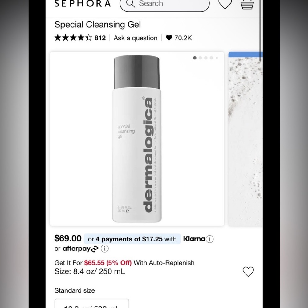 Never used dermalogica White Bottle with Gray Cap Special Cleansing Gel